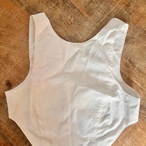NWT Ivory Sleeveless Structured Top
